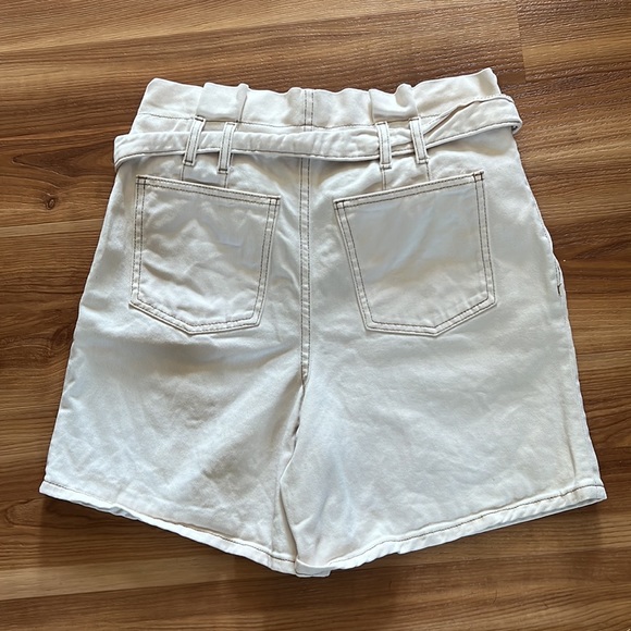 Free People High Rise Paper Bag Shorts with Belt - Picture 6 of 7
